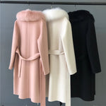 Tailored Longline Outerwear with Fur Pocket Details