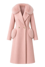 Tailored Longline Outerwear with Fur Pocket Details