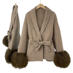 Belted Wrap Coat with Curly Shearling-Style Cuffs (2)