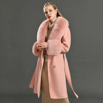 Shawl Collar Tie-Waist Winter Coat