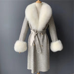 Shawl Collar Tie-Waist Winter Coat