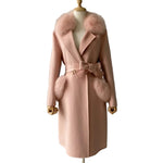 Tailored Longline Outerwear with Fur Pocket Details