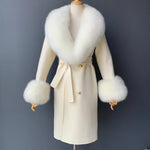 Shawl Collar Tie-Waist Winter Coat