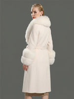 Fur-Trimmed Cashmere Coat