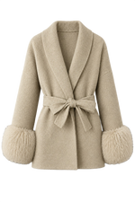 Belted Wrap Coat with Curly Shearling-Style Cuffs (1)
