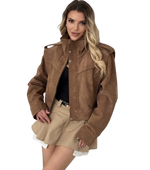 Vintage-Style Outerwear with Shoulder Epaulets