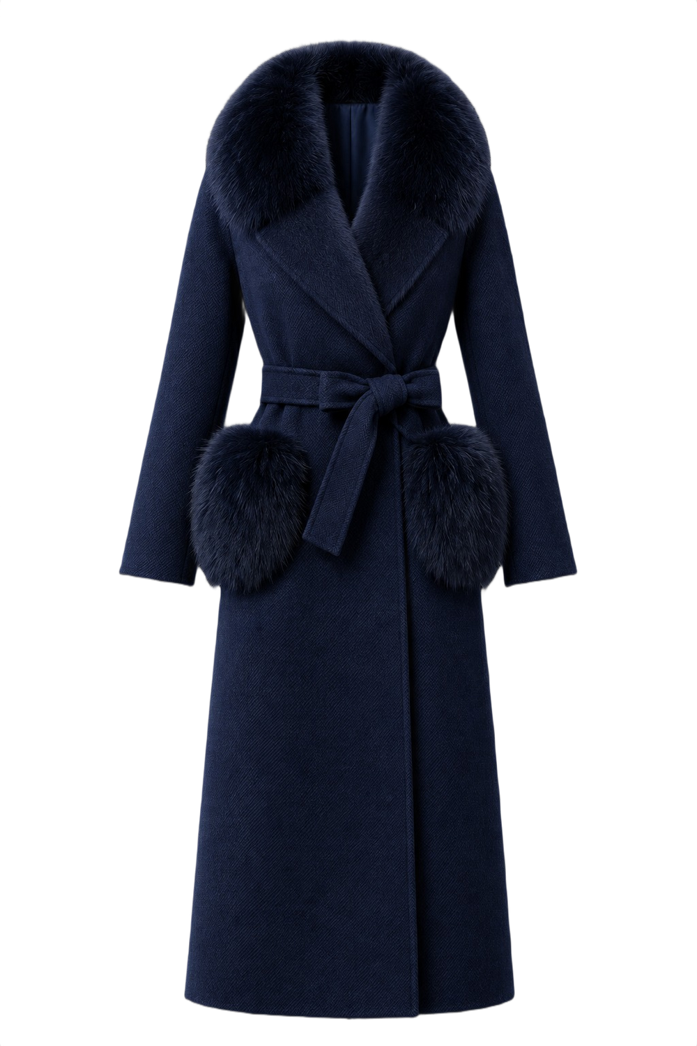 Tailored Longline Outerwear with Fur Pocket Details (2)