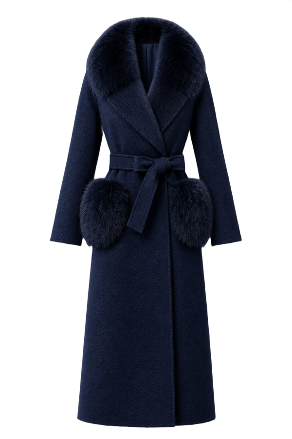 Tailored Longline Outerwear with Fur Pocket Details (2)