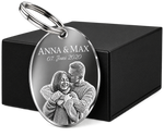 Custom Couple Photo Keychain