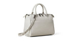 Ivory Pebble Leather Satchel