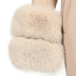 Long Wrap Coat with Faux Fur Collar and Cuffs