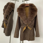 Shawl Collar Belted Winter Coat