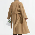 Classic Notched Lapel Belted Overcoat