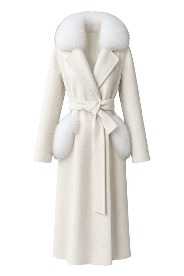 Tailored Longline Outerwear with Fur Pocket Details (1)