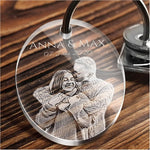 Custom Couple Photo Keychain