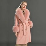 Shawl Collar Tie-Waist Winter Coat