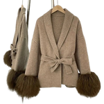 Belted Wrap Coat with Curly Shearling-Style Cuffs (2)
