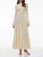 Dresses for Women Neck Long Sleeve French Elegant Dress Female Summer Fashion