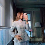 Coat And Pleated Skirt