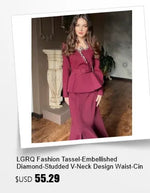LGRQ French Chic Style Floral Collar Single Breasted Blazer Coat With Maxi Pleated Skirts Female Elegant Sets Trendy Clothing