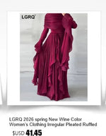 Dress For Women High Slim Bandage Waist Ruffles Hem Ladies Elegant Party Gown
