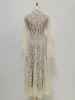 Dresses for Women Neck Long Sleeve French Elegant Dress Female Summer Fashion