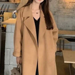 2026 Fashion Double-Sided Velvet Coat Women's Spring Summer Mid-Length Versatile Small Size Woolen Cloak Korean Style