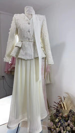 Coat And Pleated Skirt