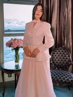 Coat And Pleated Skirt