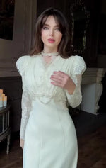 Dress For Women High Slim Bandage Waist Ruffles Hem Ladies Elegant Party Gown