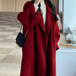 2026 Fashion Double-Sided Velvet Coat Women's Spring Summer Mid-Length Versatile Small Size Woolen Cloak Korean Style