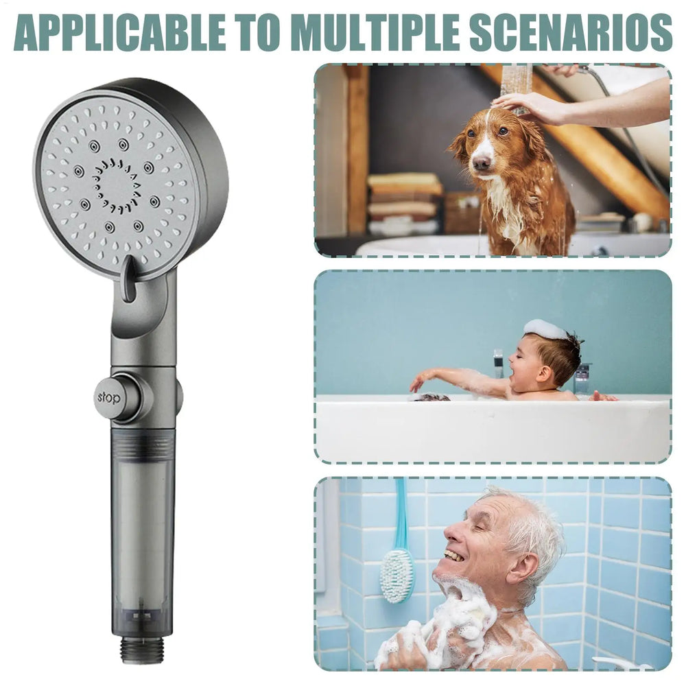 High Pressure Shower Head, 5 Modes with filter