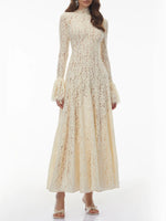 Dresses for Women Neck Long Sleeve French Elegant Dress Female Summer Fashion