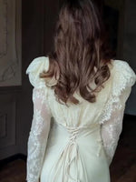 Dress For Women High Slim Bandage Waist Ruffles Hem Ladies Elegant Party Gown