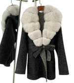 Shawl Collar Belted Winter Coat