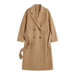 Classic Notched Lapel Belted Overcoat