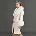 Shawl Collar Tie-Waist Winter Coat
