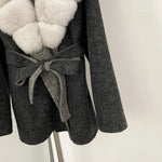 Shawl Collar Belted Winter Coat