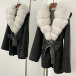 Shawl Collar Belted Winter Coat
