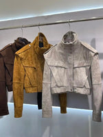 Vintage-Style Outerwear with Shoulder Epaulets