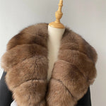 Black Wrap Coat with Fur Collar