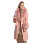Shawl Collar Tie-Waist Winter Coat