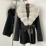 Shawl Collar Belted Winter Coat