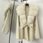 Shawl Collar Belted Winter Coat