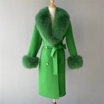 Shawl Collar Tie-Waist Winter Coat