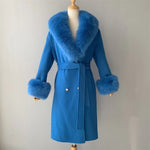 Shawl Collar Tie-Waist Winter Coat