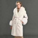 Shawl Collar Tie-Waist Winter Coat