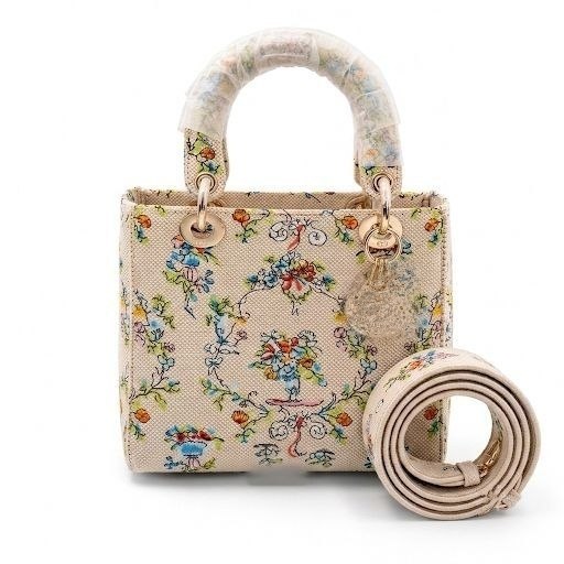 Botanical Print Top Handle Bag