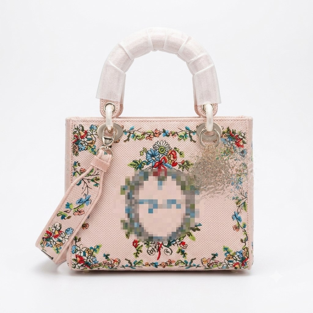 Floral Canvas Satchel Bag