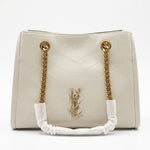 Classic Chevron Quilted Chain Tote Bag